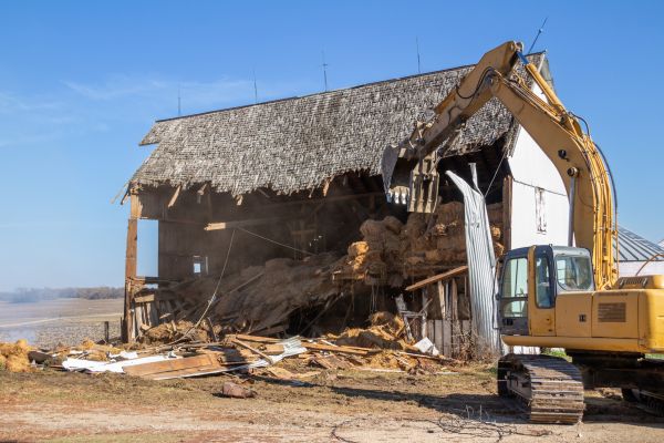 Barn Demolition in Barrington