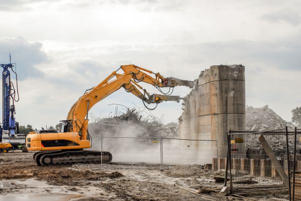 Silo Demolition in Barrington
