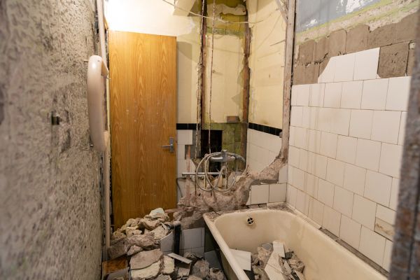 Shower Tile Demolition in Barrington