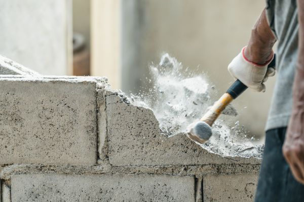 Block Wall Demolition in Barrington